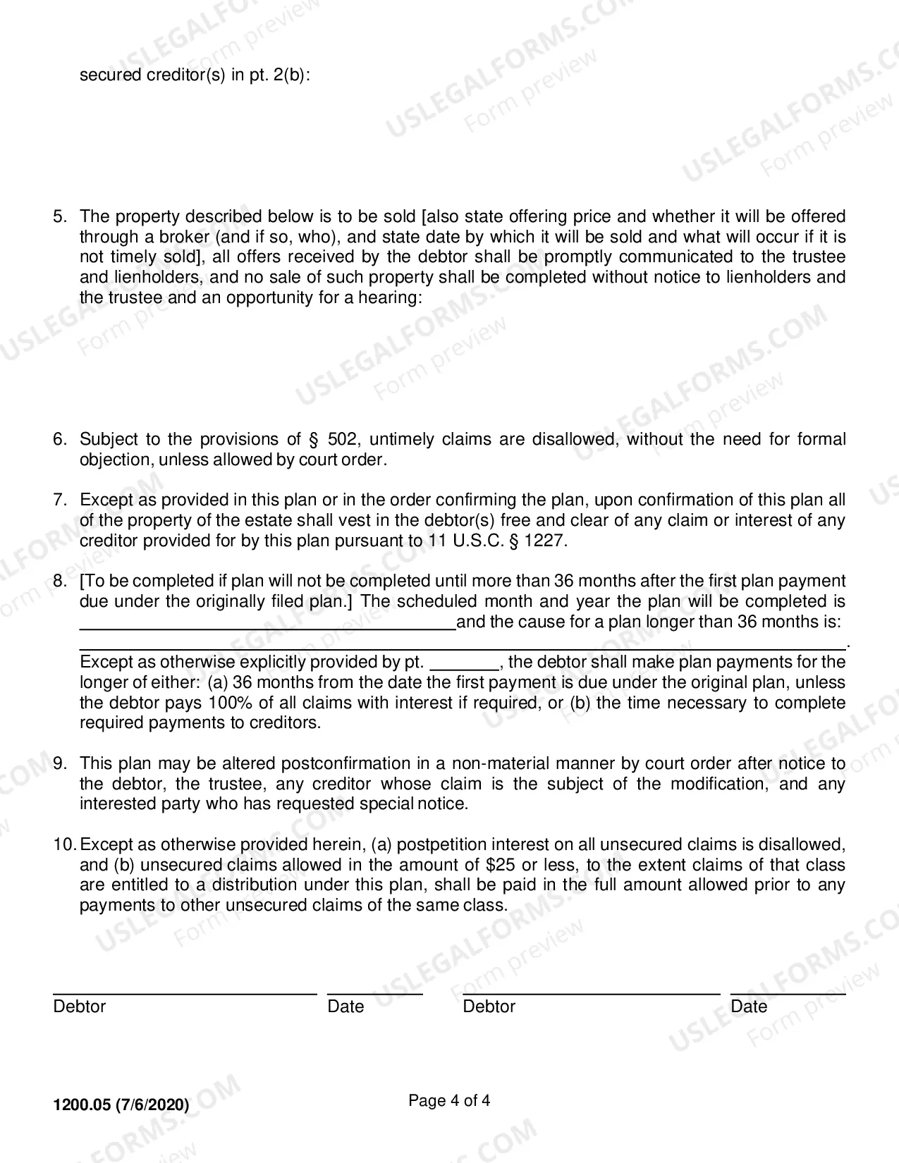 Preview Chapter 12 Plan-Motion To Value Collateral And Secured Claim Ammount (For Cases Filed On Or After 10-17-05)