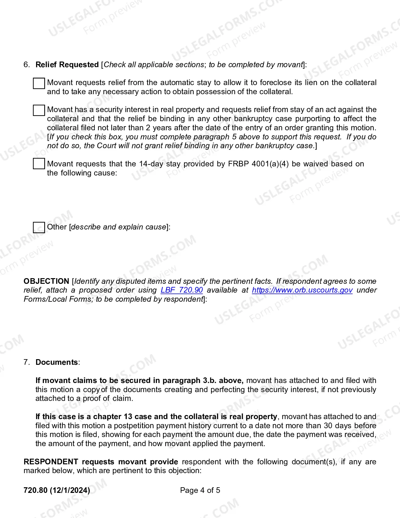 Preview Chapter 7-13 Motion For Relief Debtor Or Codebtor Stay