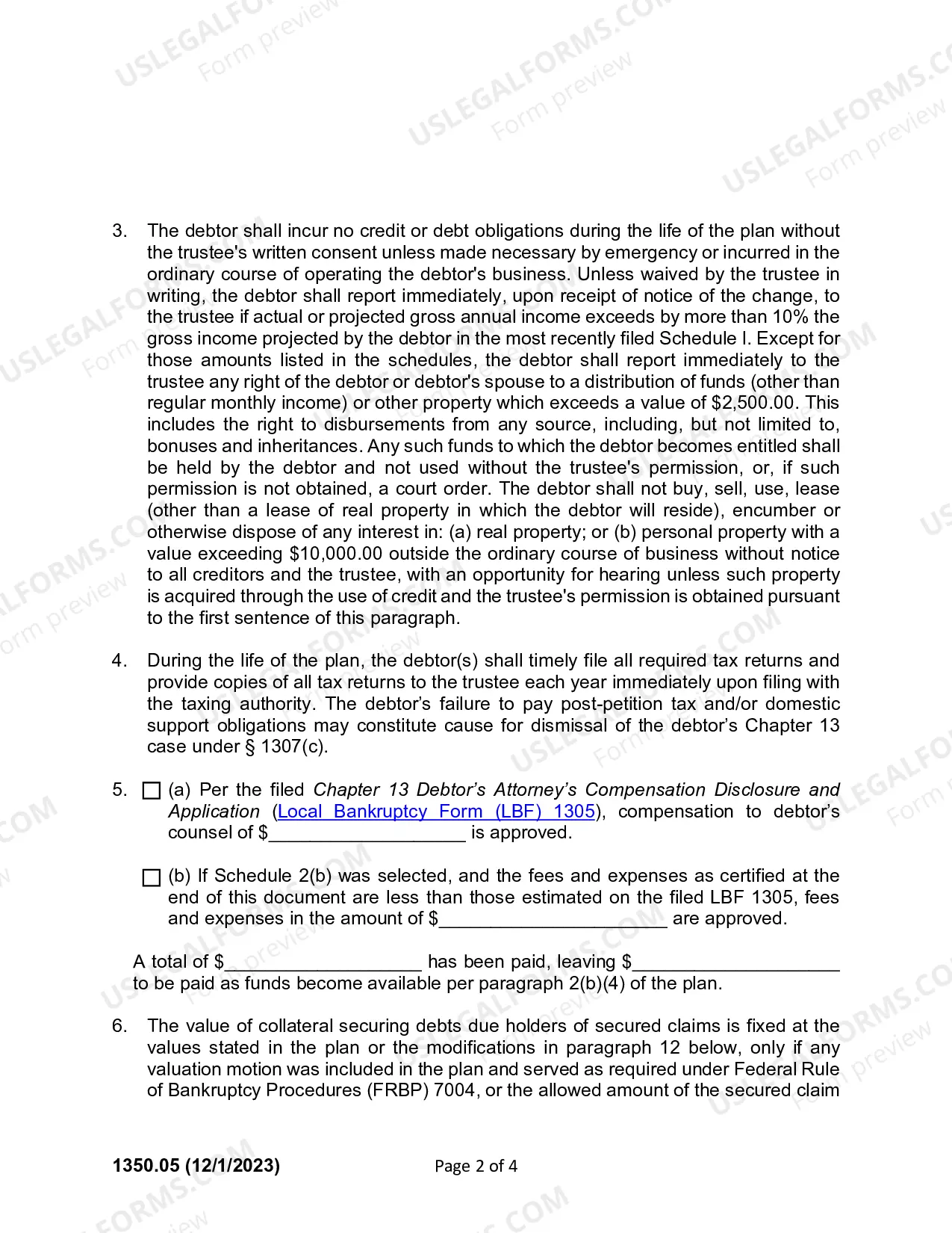 Preview Order Confirming Chapter 13 Plan And Resolving Motions (For Cases Filed On Or After 10-17-05)
