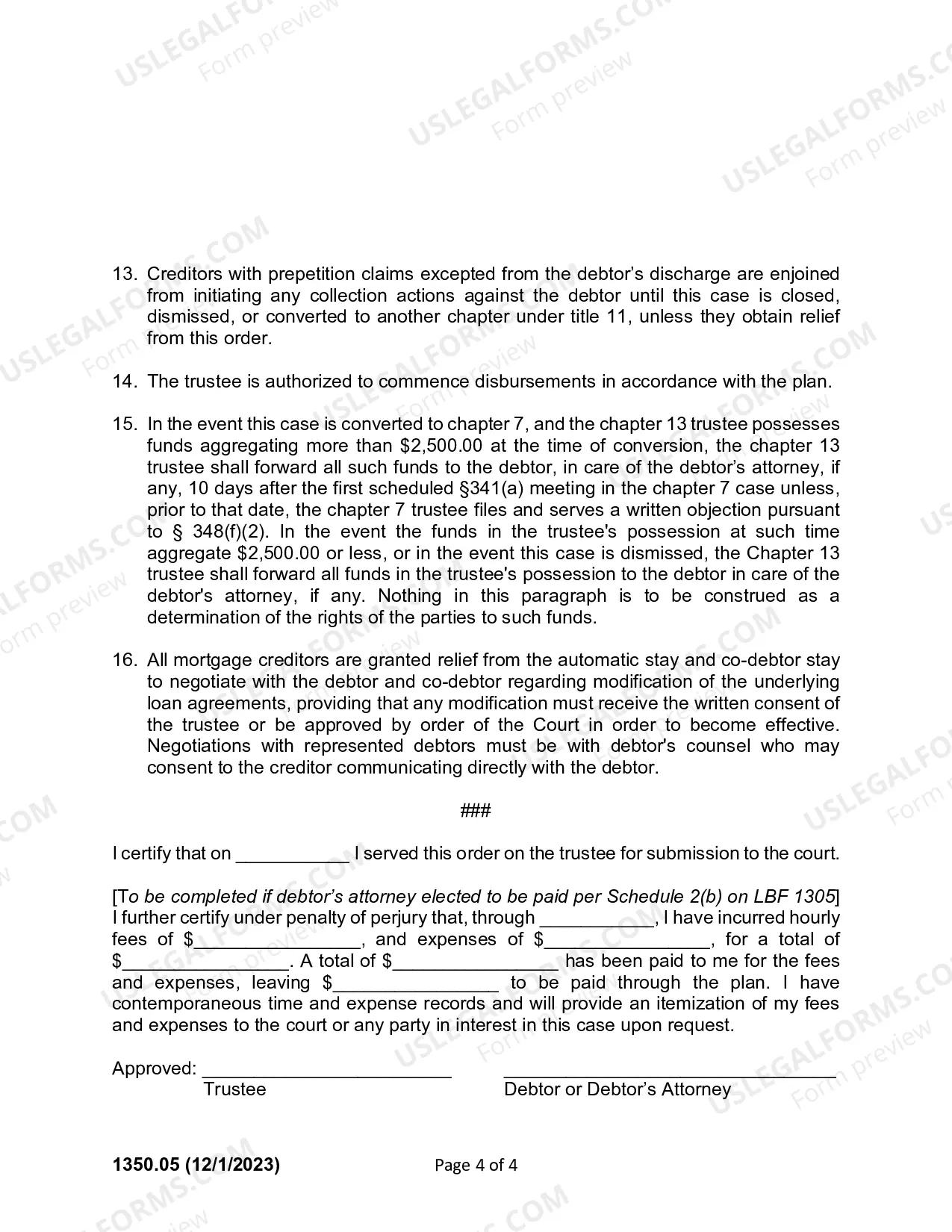 Preview Order Confirming Chapter 13 Plan And Resolving Motions (For Cases Filed On Or After 10-17-05)