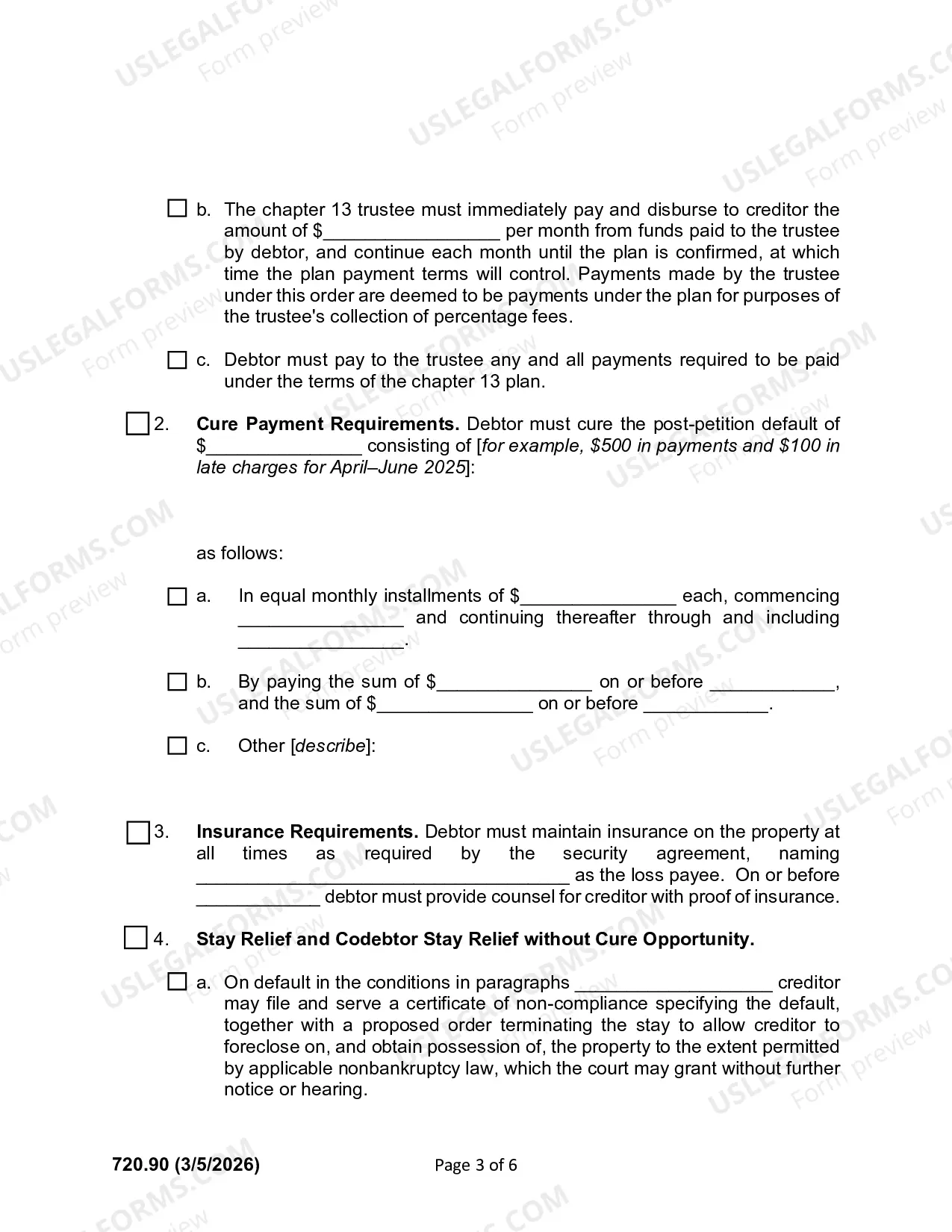 Preview Order Re Relief From Stay