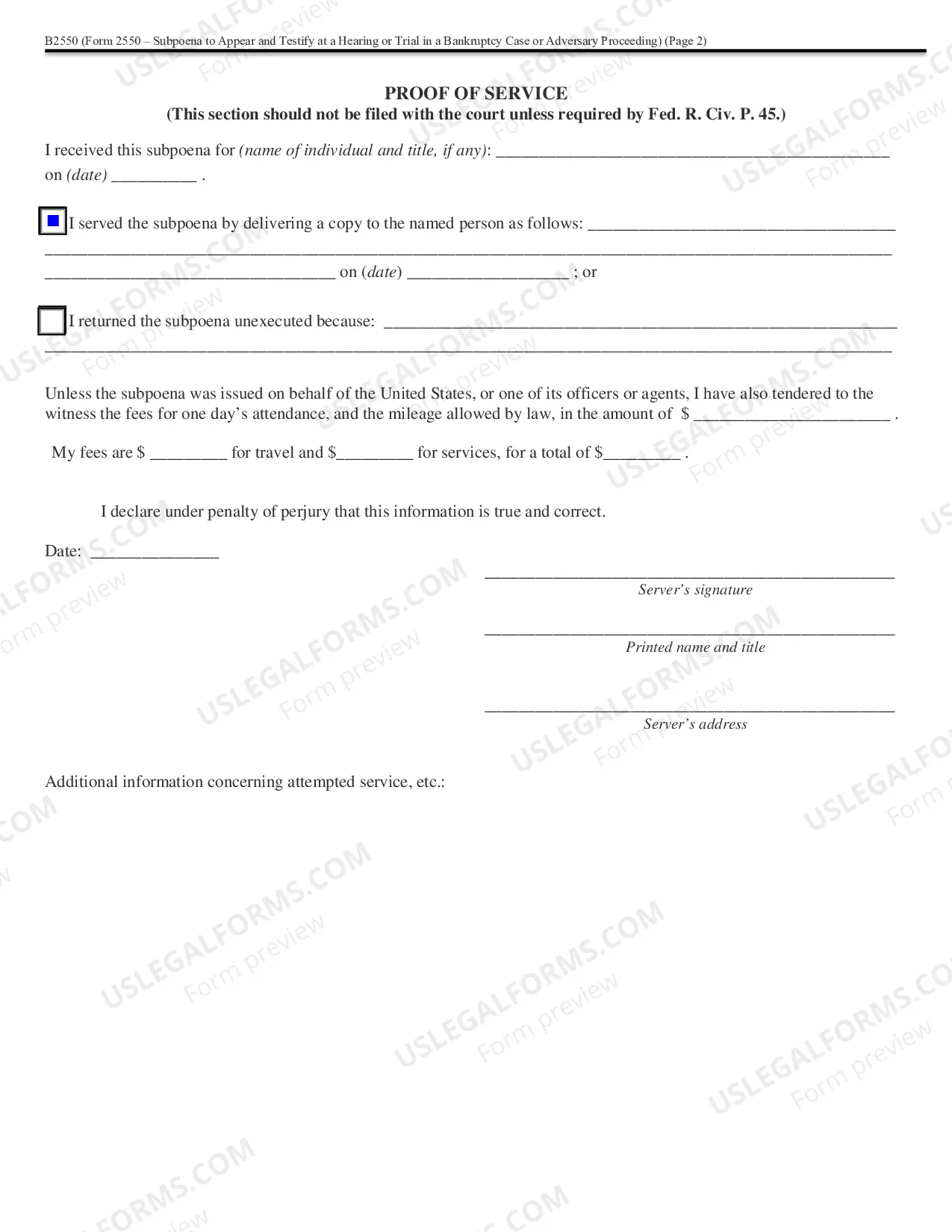 Preview Subpoena To Appear And Testify At A Hearing Or Trial