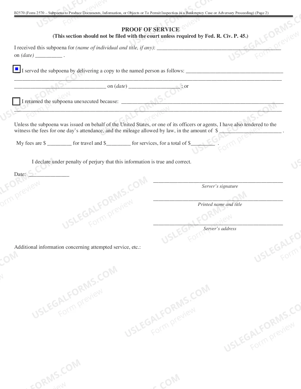 Preview Subpoena To Produce Documents Information Objects Or Permit Inspection of Premises