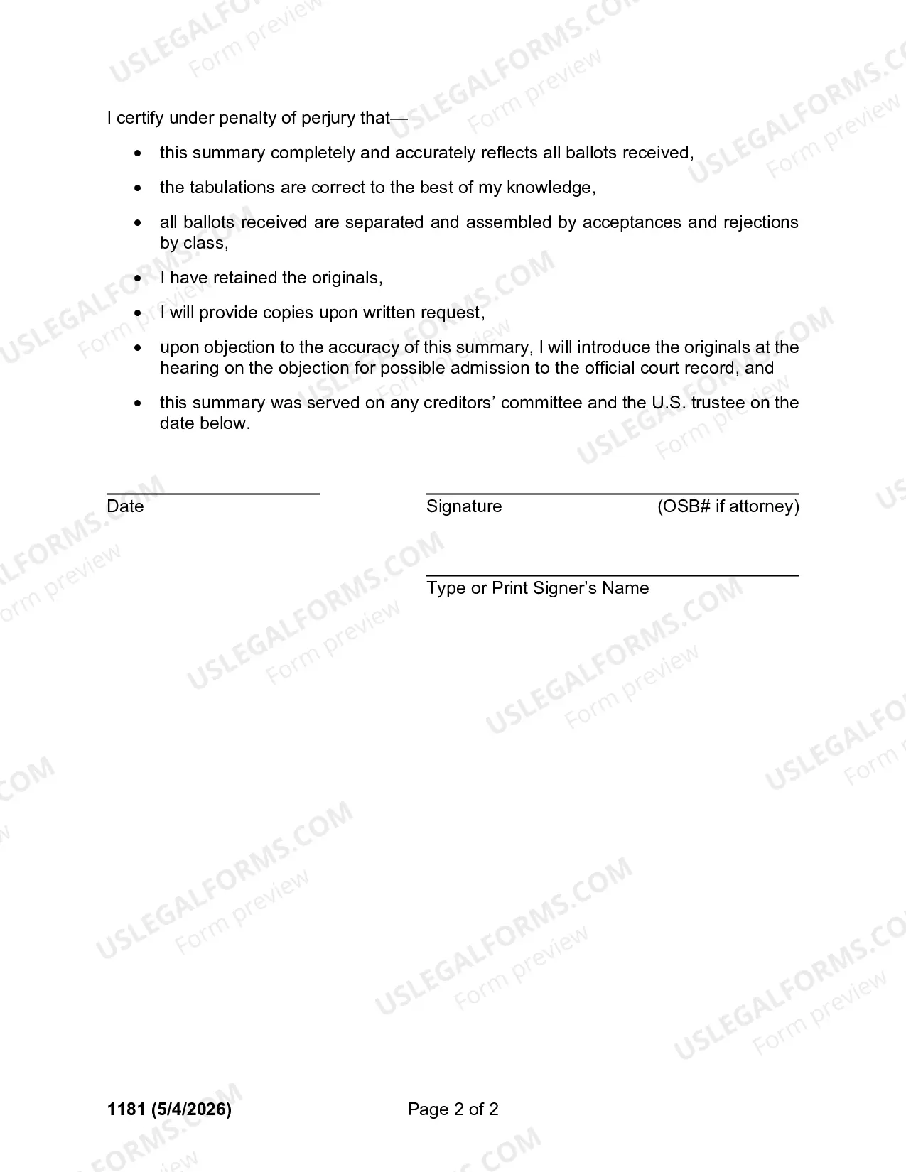 Preview Summary of Acceptances And Rejections