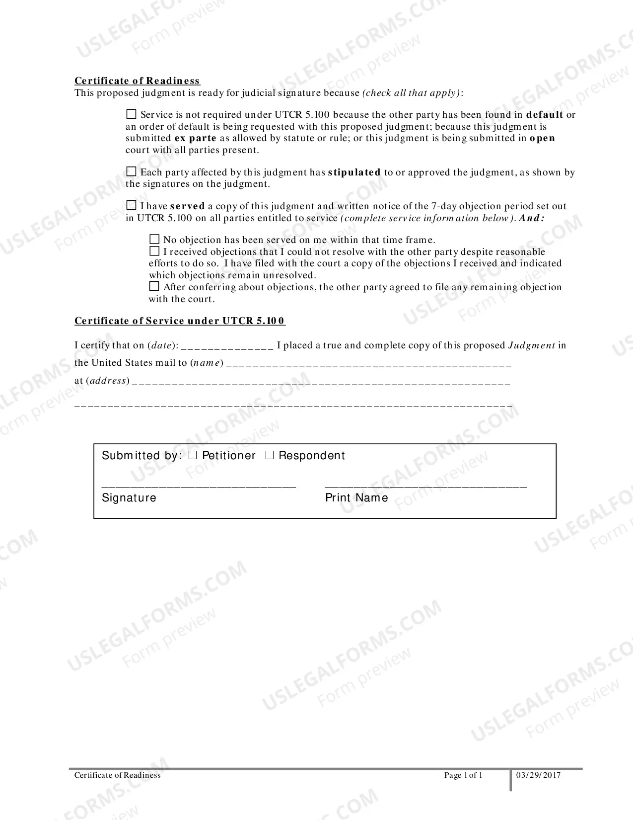 Preview Motion And General Judgment Of Dismissal