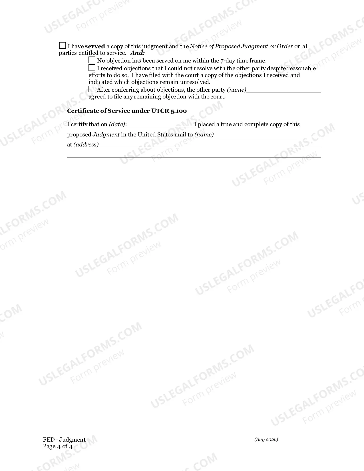 Preview Motion And General Judgment Of Dismissal