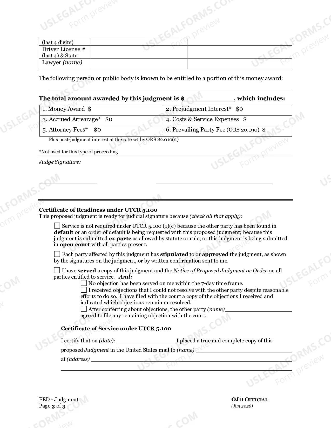 Preview Residential Eviction General Judgment And Money Award