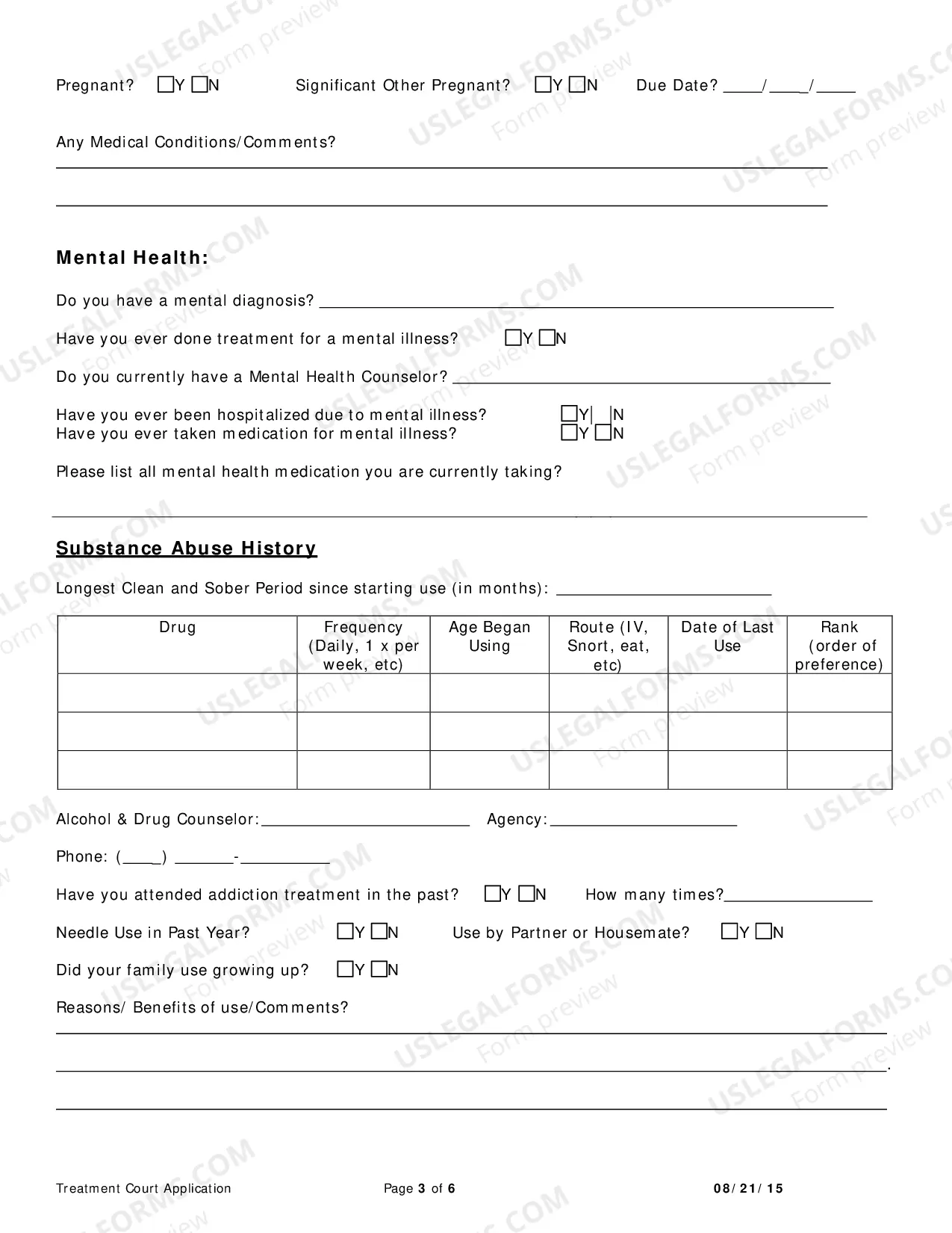 Preview Treatment Court Application