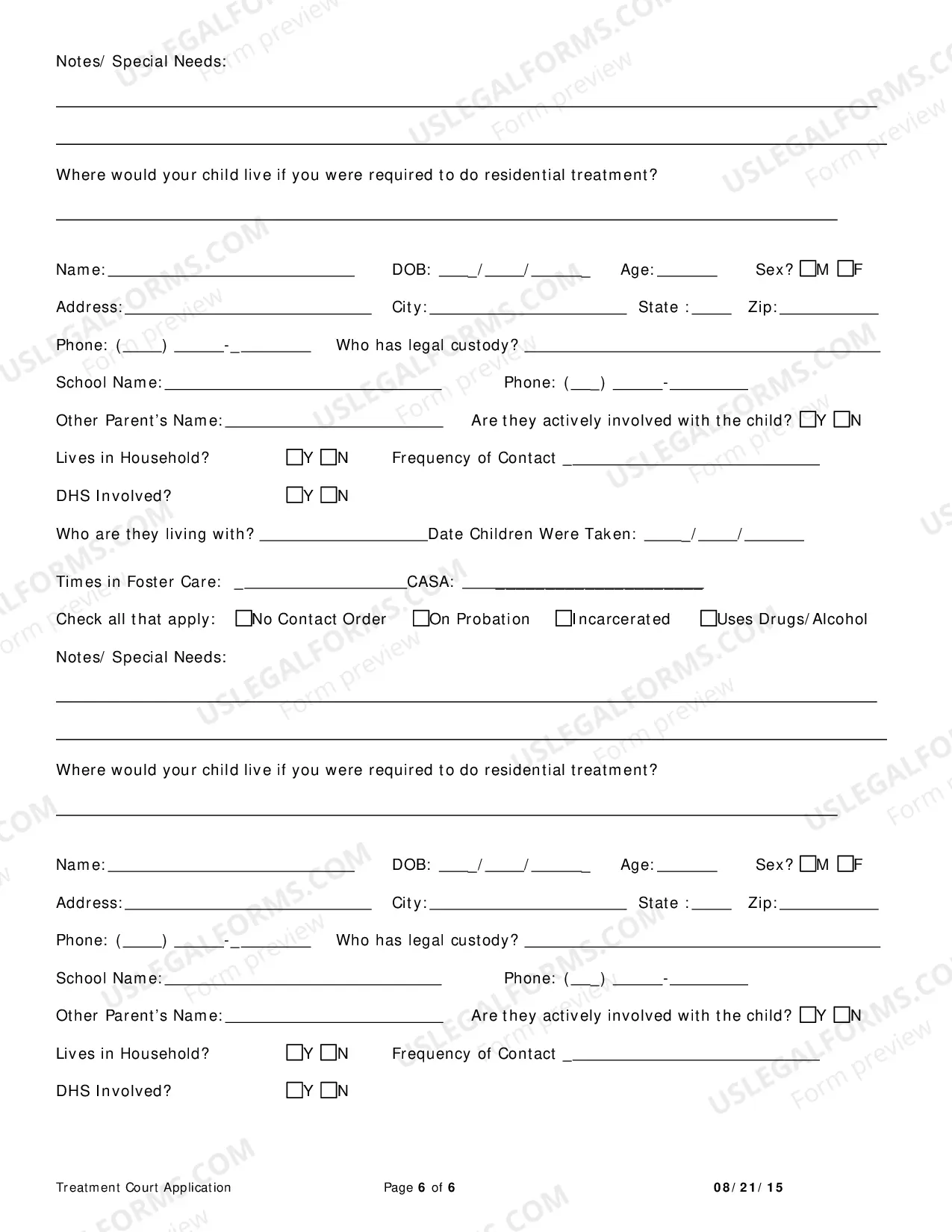 Preview Treatment Court Application