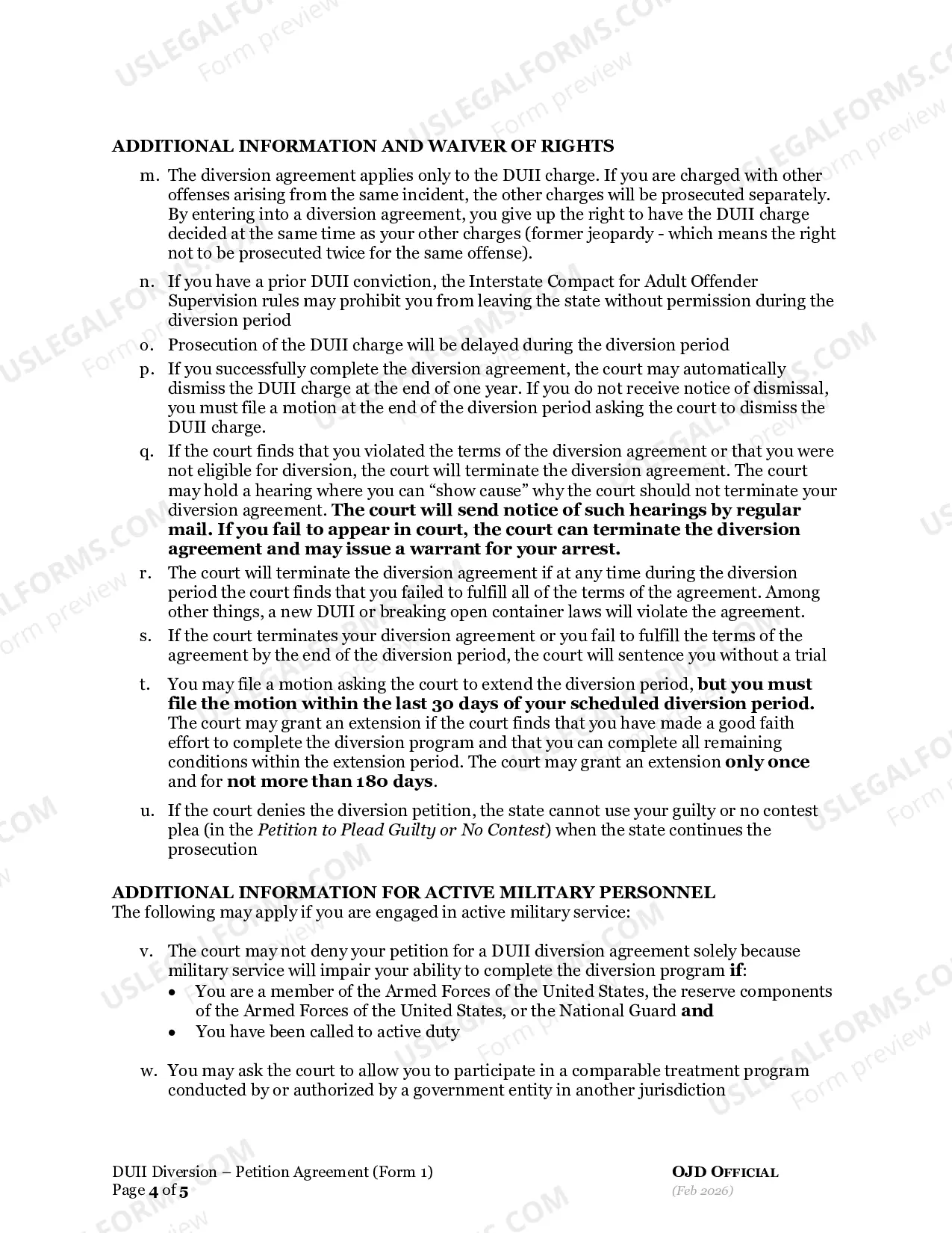 Preview Petition and Agreement