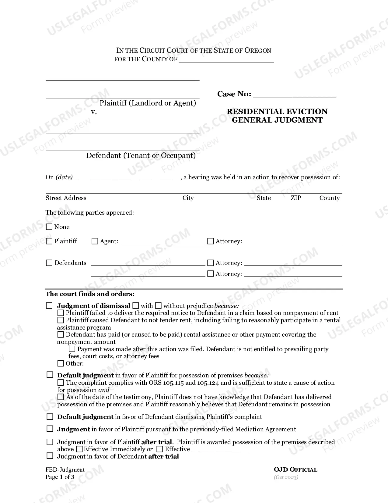 Preview Declaration Noncompliance
