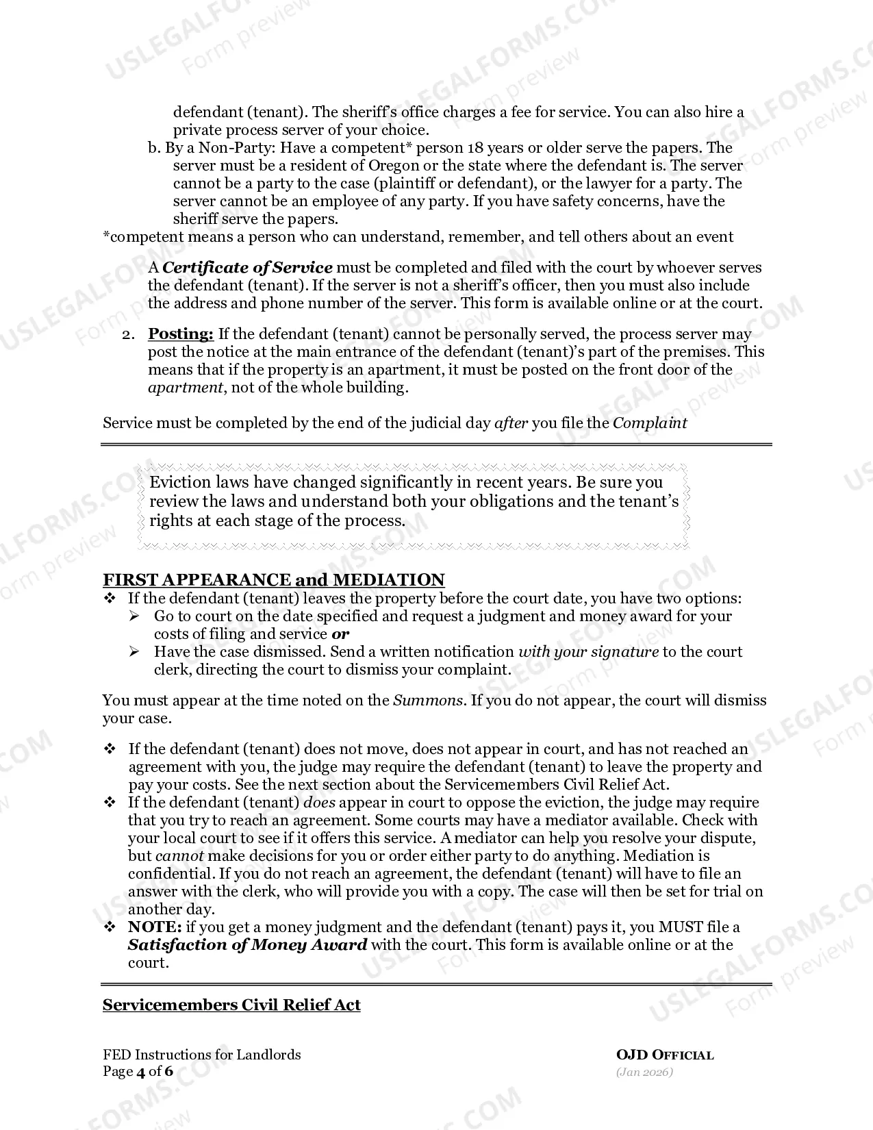 Preview Instructions for Landlords