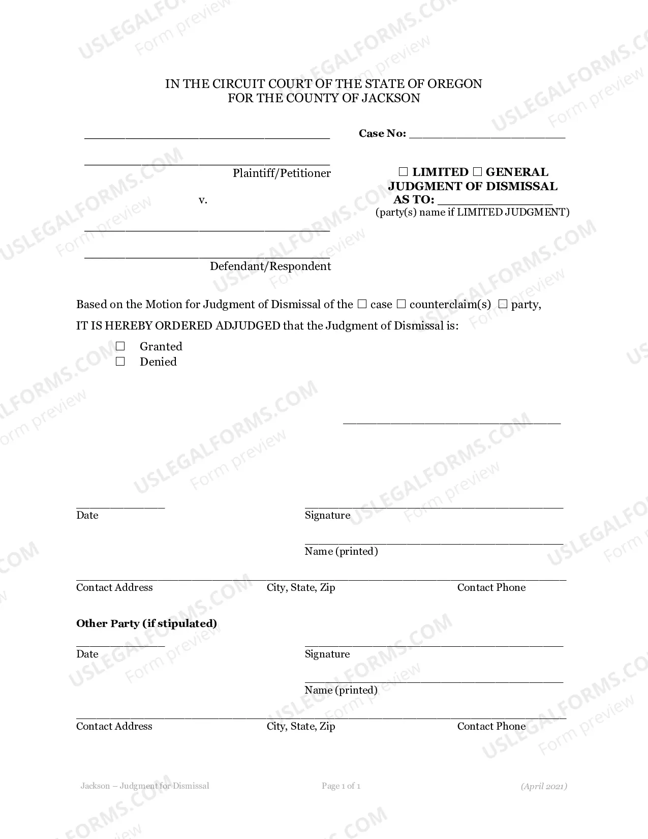 Preview Small Claims Dismissal