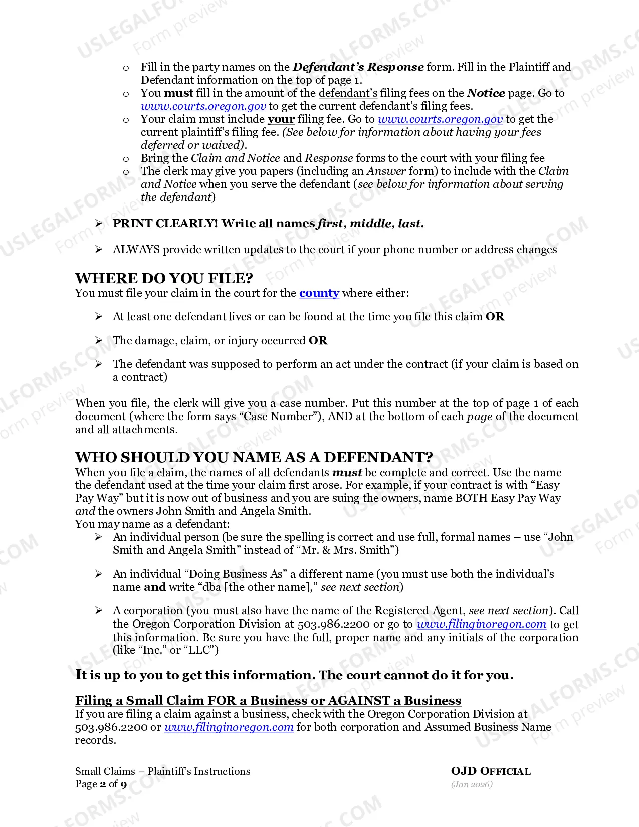 Preview Instructions