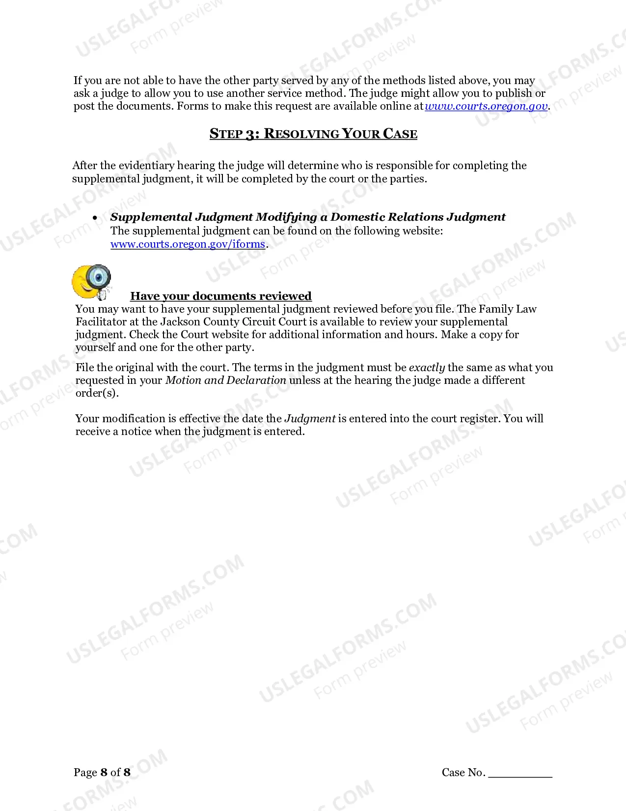 Preview Changing/Modifying a Judgment and Hearing Evidentiary (Post Judgment)