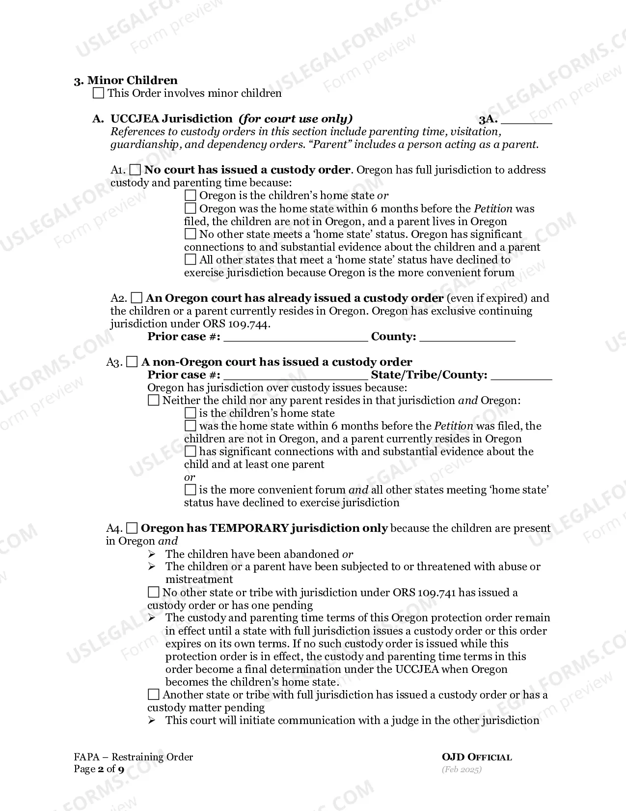 Preview Restraining Order to Prevent Abuse
