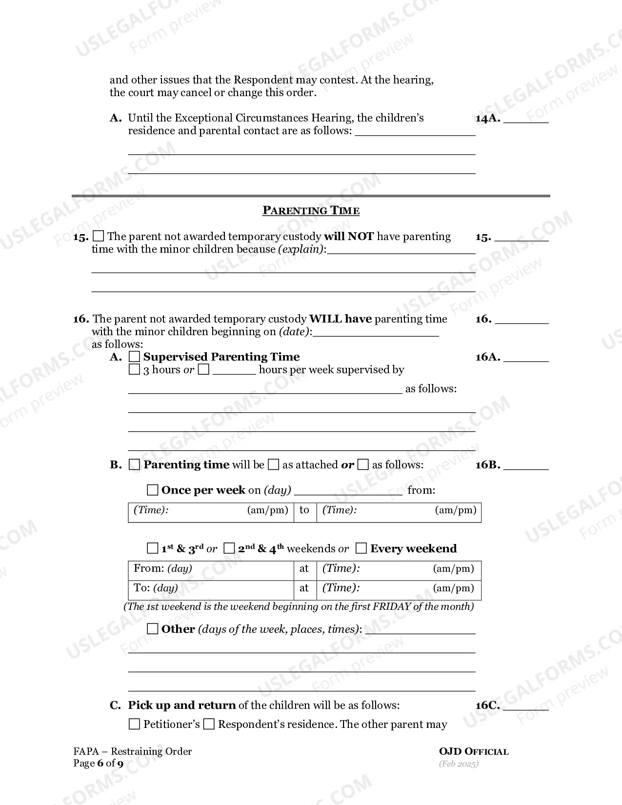 Preview Restraining Order to Prevent Abuse