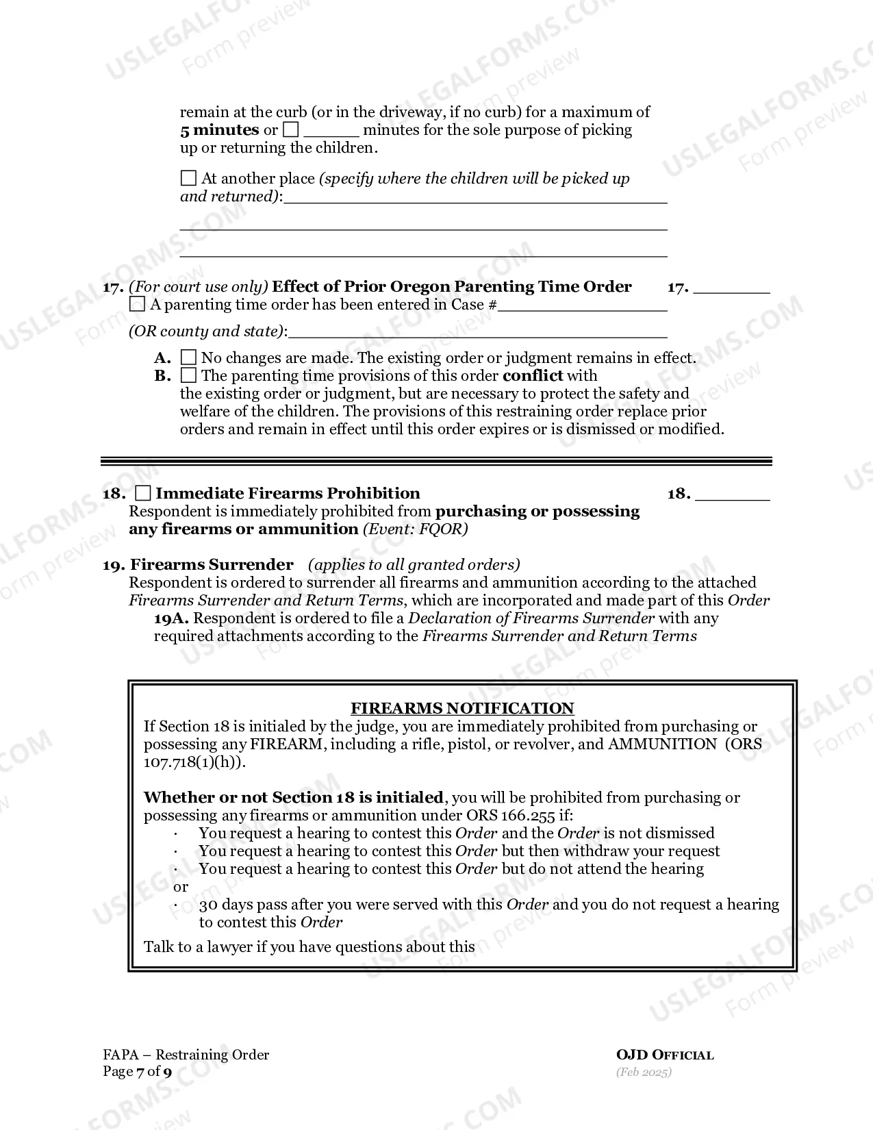 Preview Restraining Order to Prevent Abuse