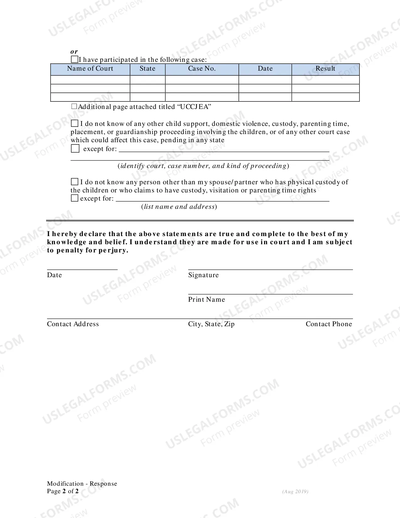 Preview Response to Motion to Modify Judgment