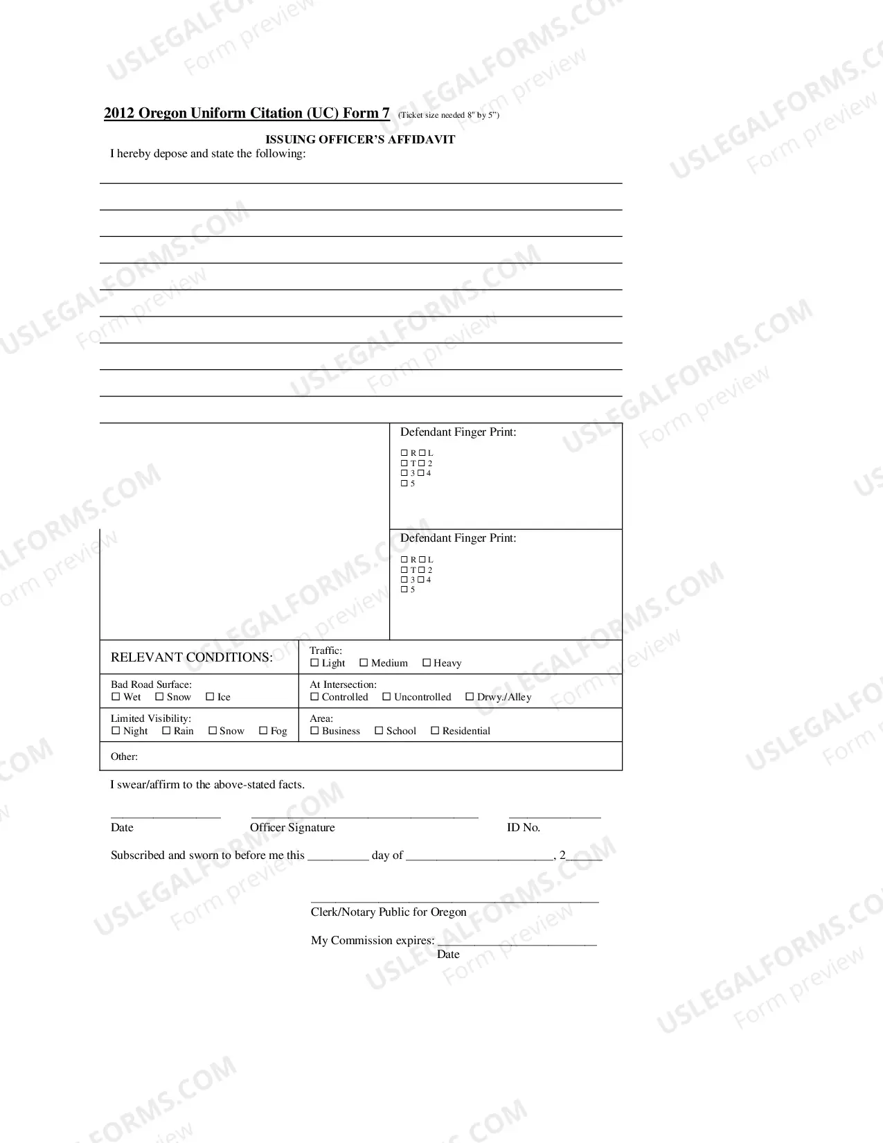Preview Uniform Citation Forms
