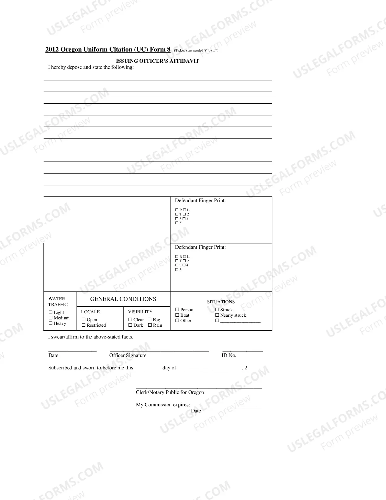 Preview Uniform Citation Forms