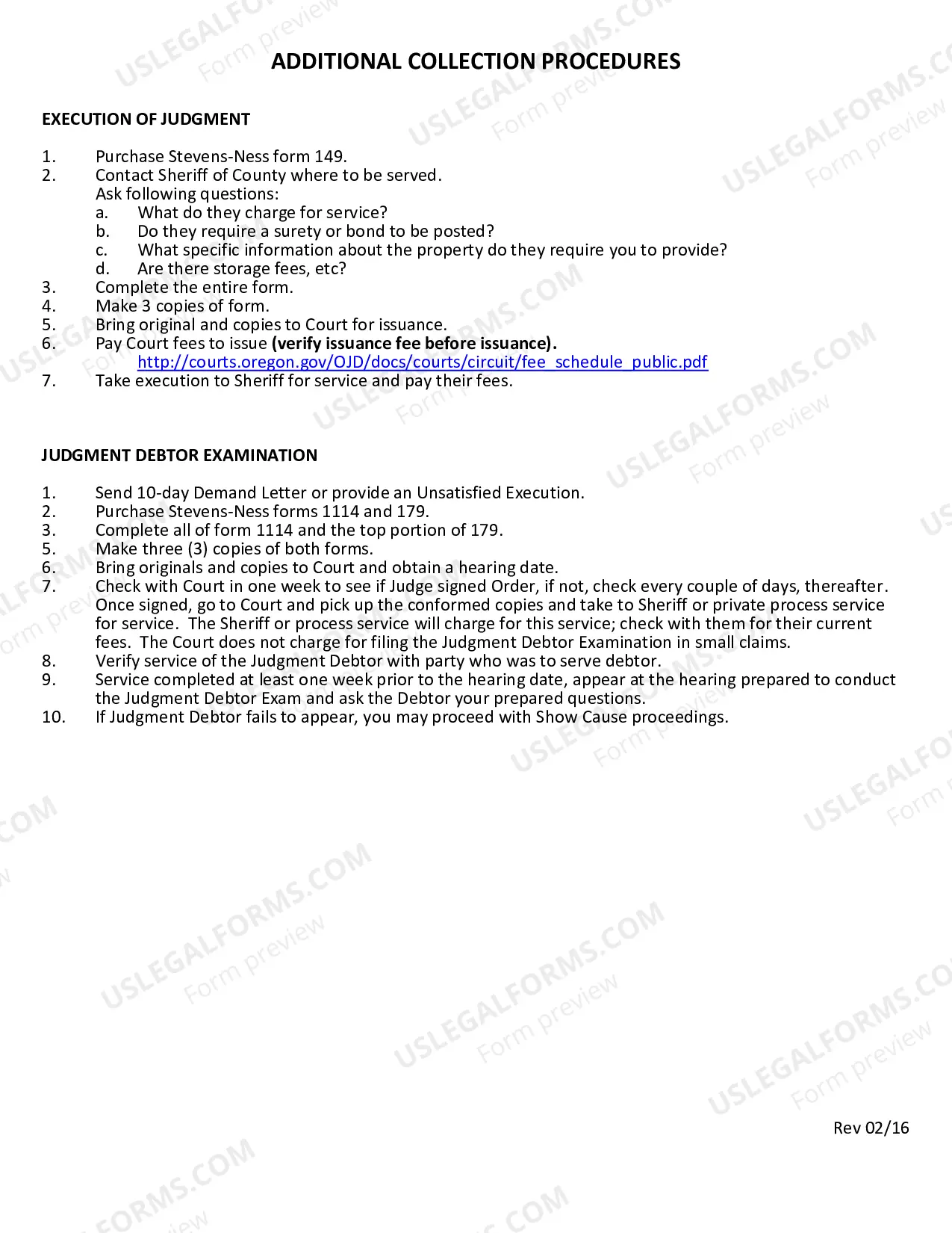 Preview Garnishment Information
