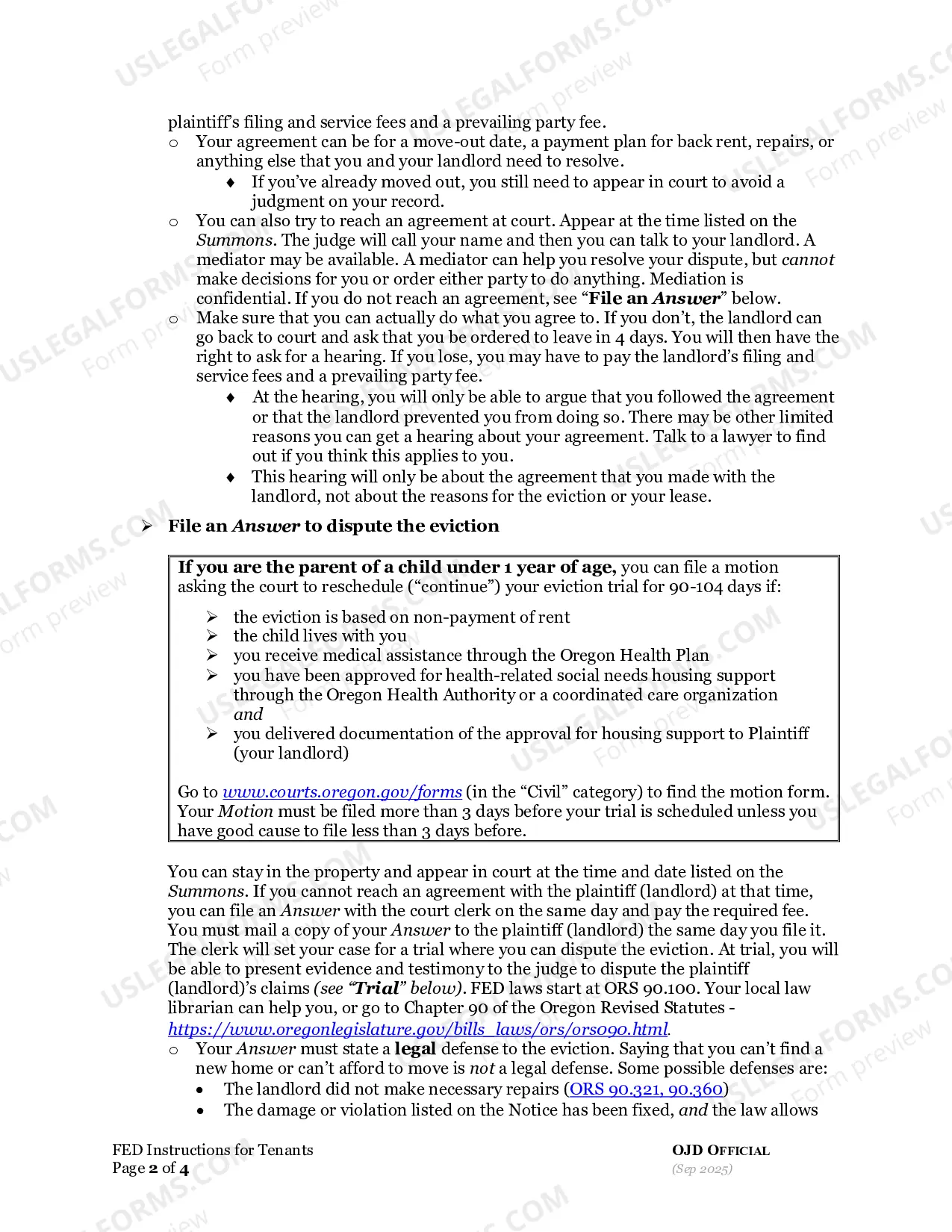 Preview Instructions for Tenants