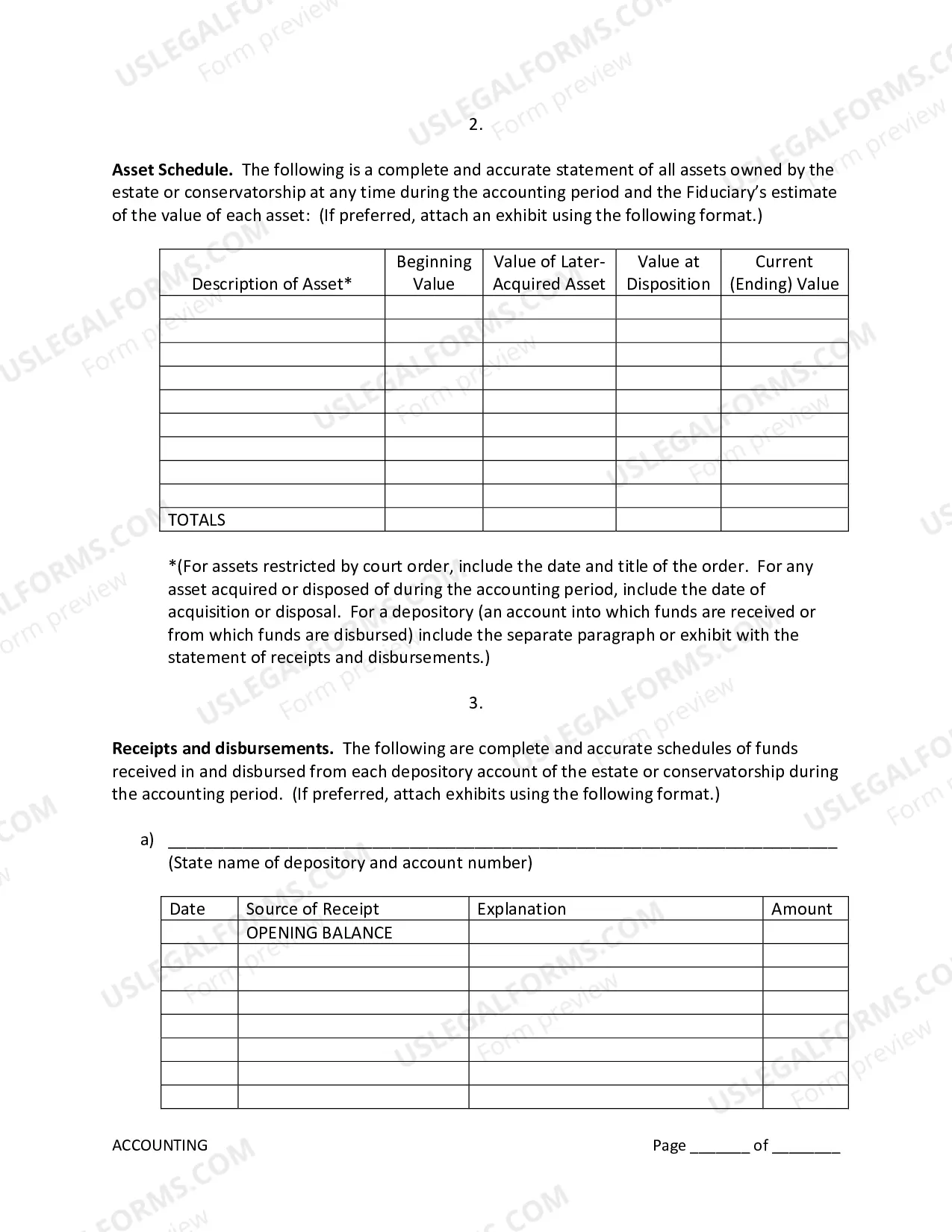 Preview Annual Accounting Form