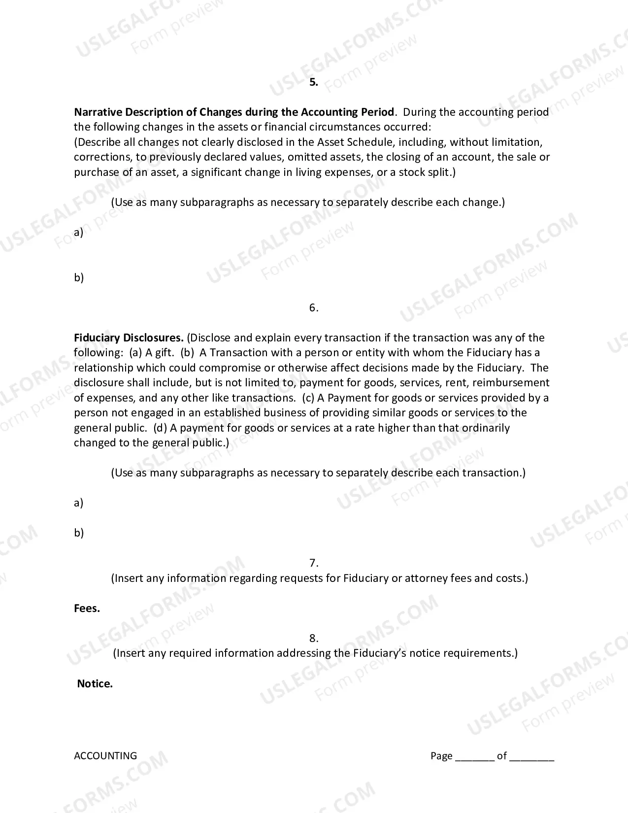 Preview Annual Accounting Form