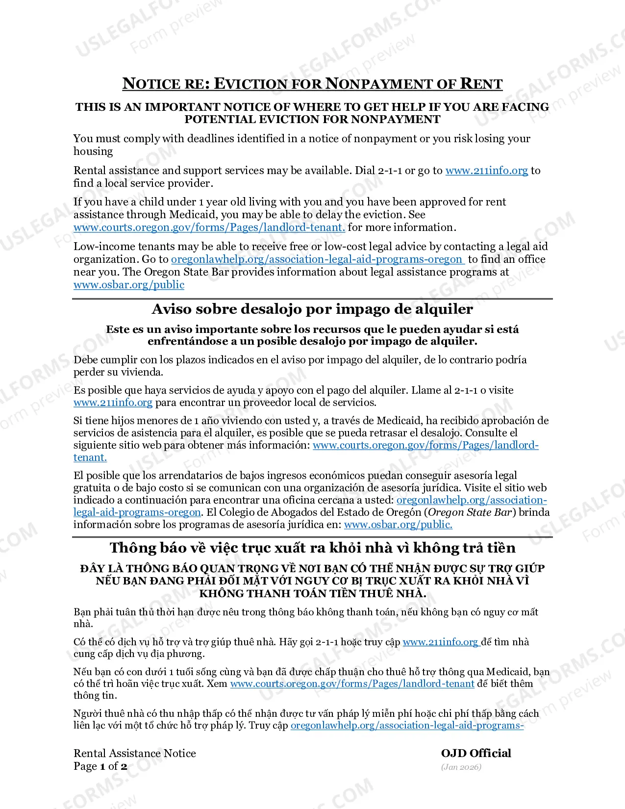 Preview Summons - Residential Eviction