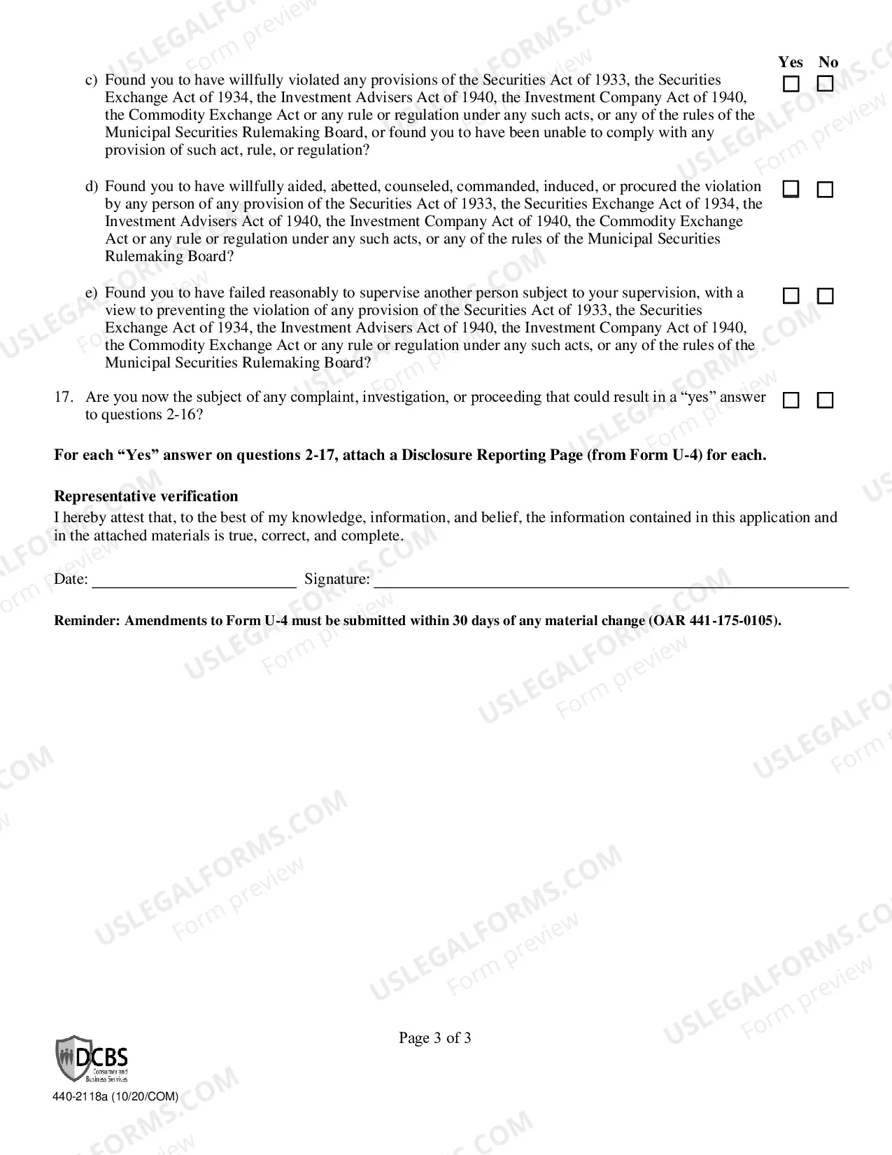 Preview Representative Or Salesperson Renewal