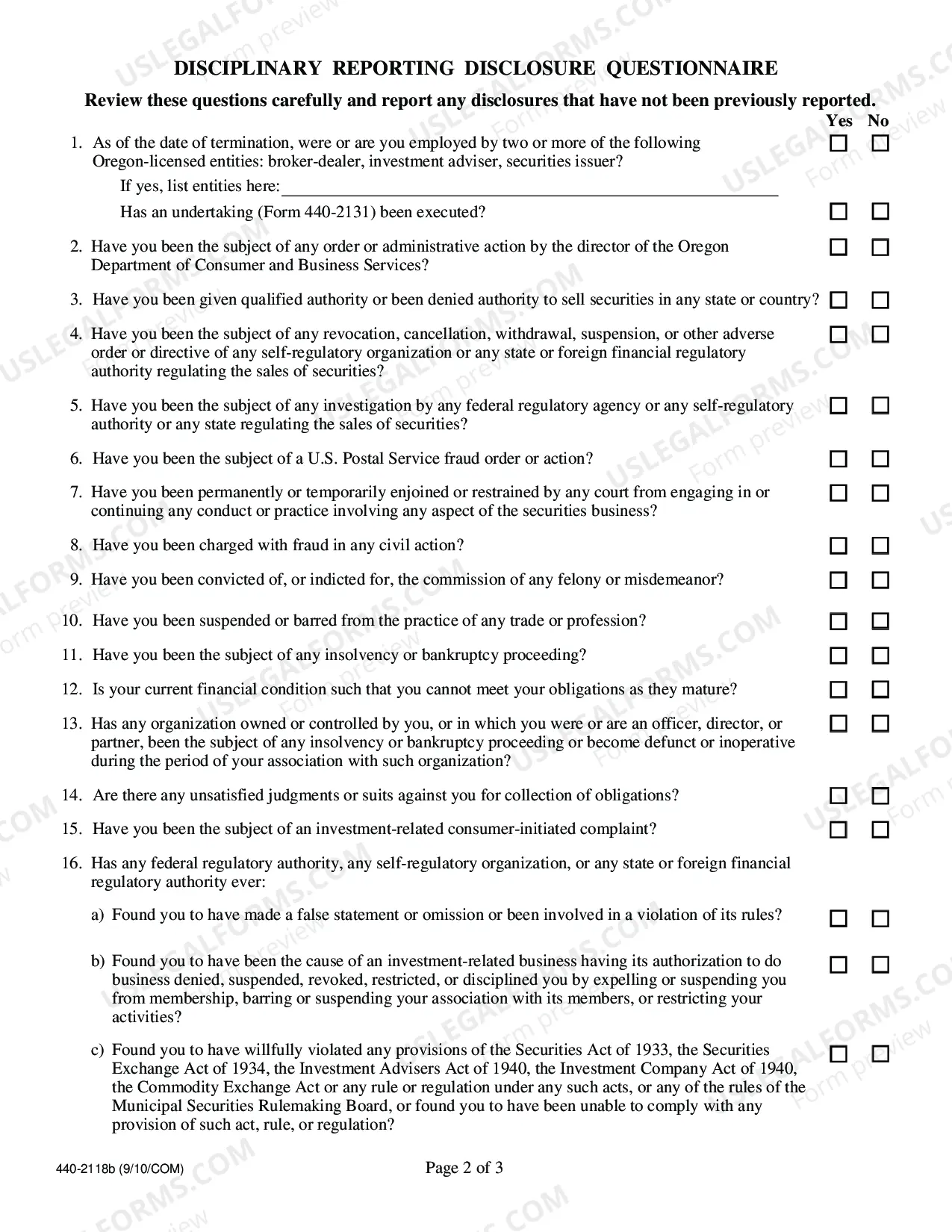 Preview Representative/salesperson termination