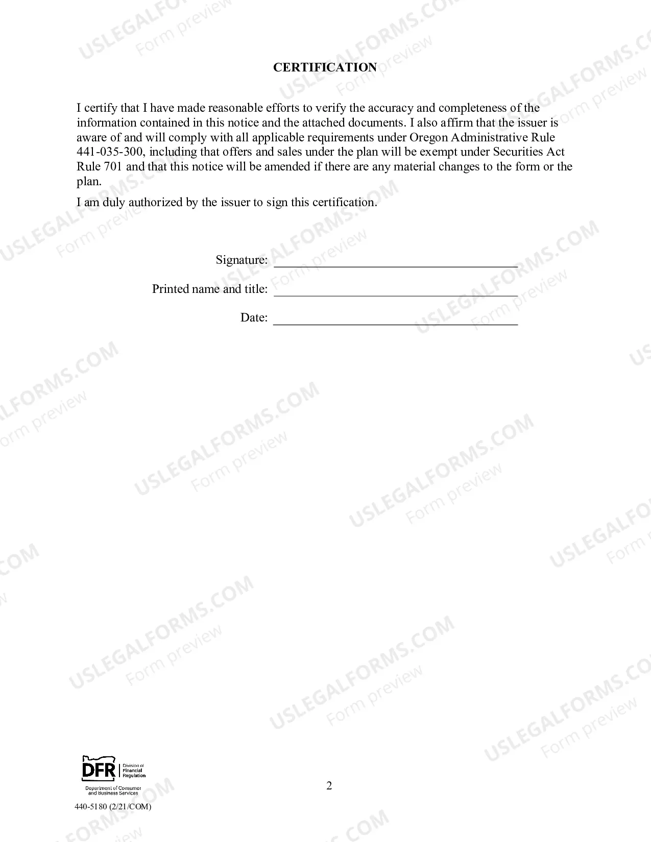 Preview Certain Compensatory Benefit Plans - Form