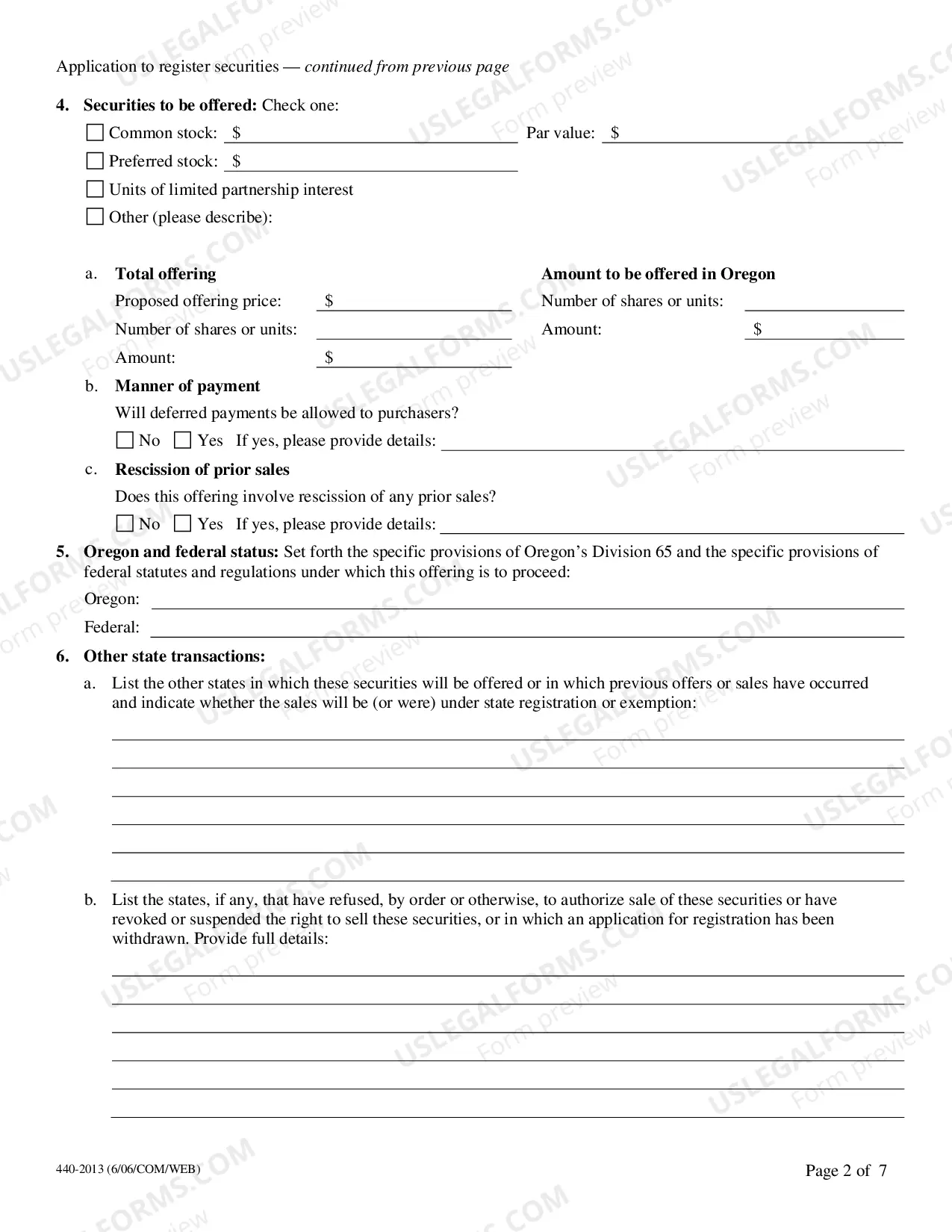 Preview Application to Register Securities