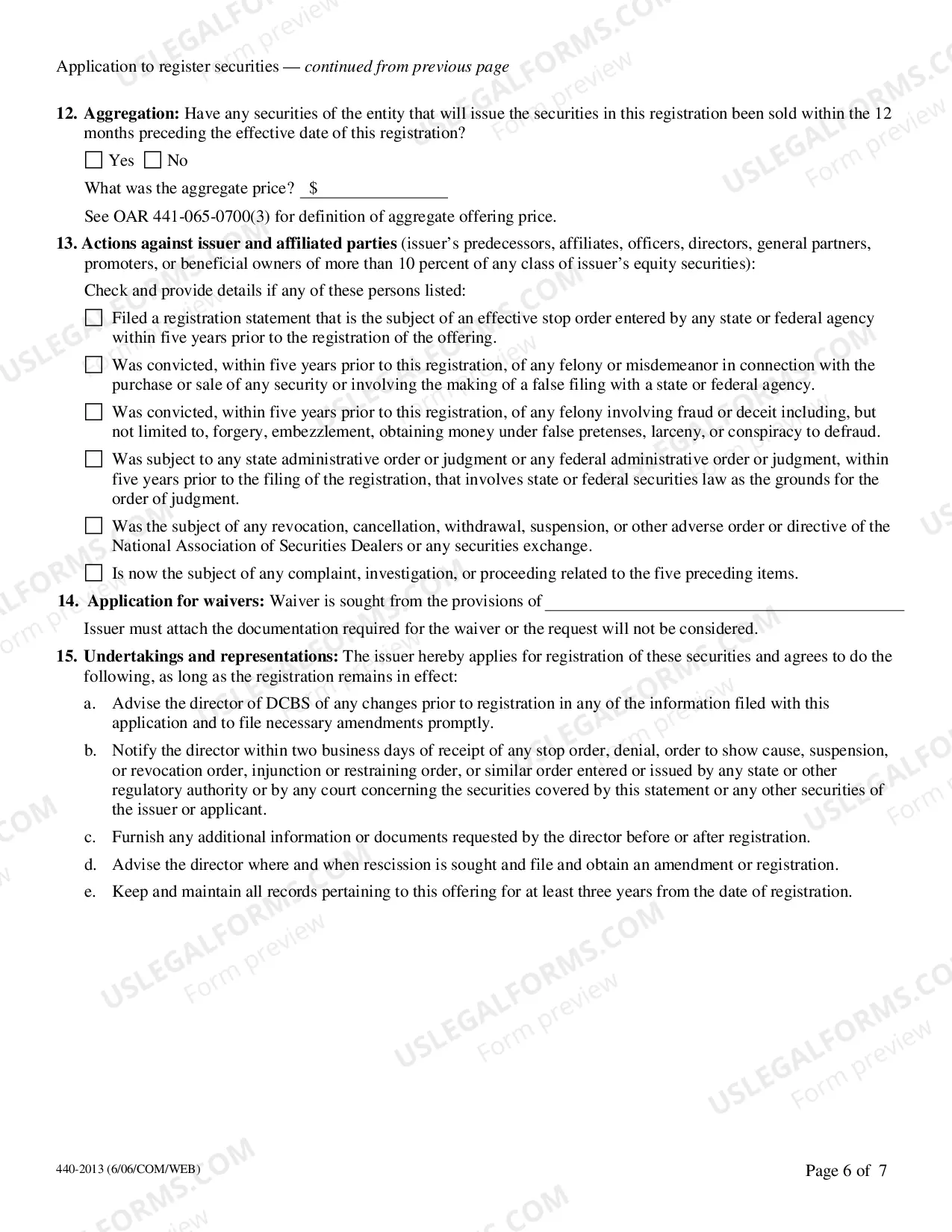Preview Application to Register Securities