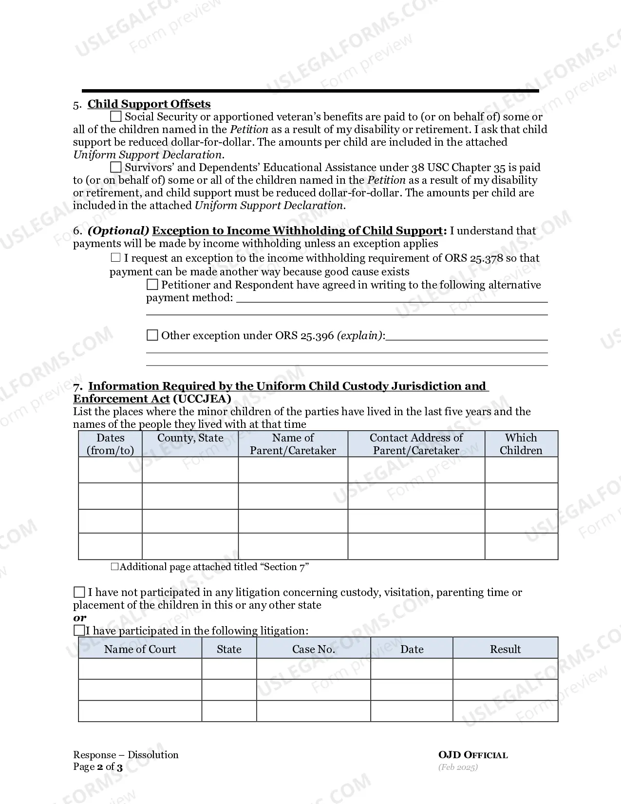 Preview Response To Dissolution Of Marriage-RDP (With Children) (And Counterclaims)