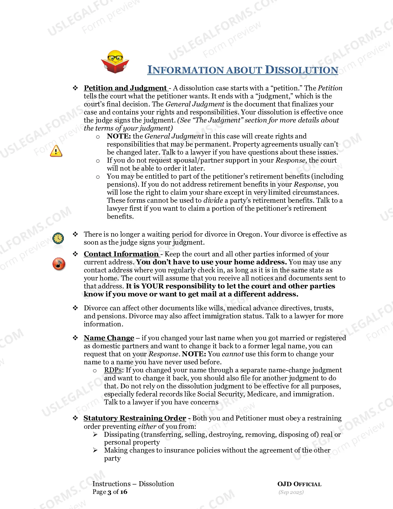 Preview Dissolution Respondent without Children Packet