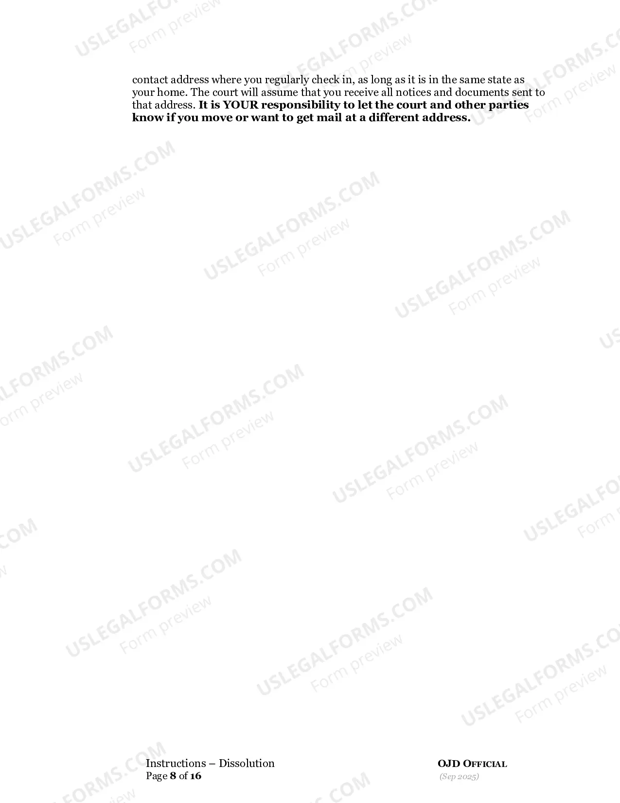 Preview Dissolution Respondent without Children Packet