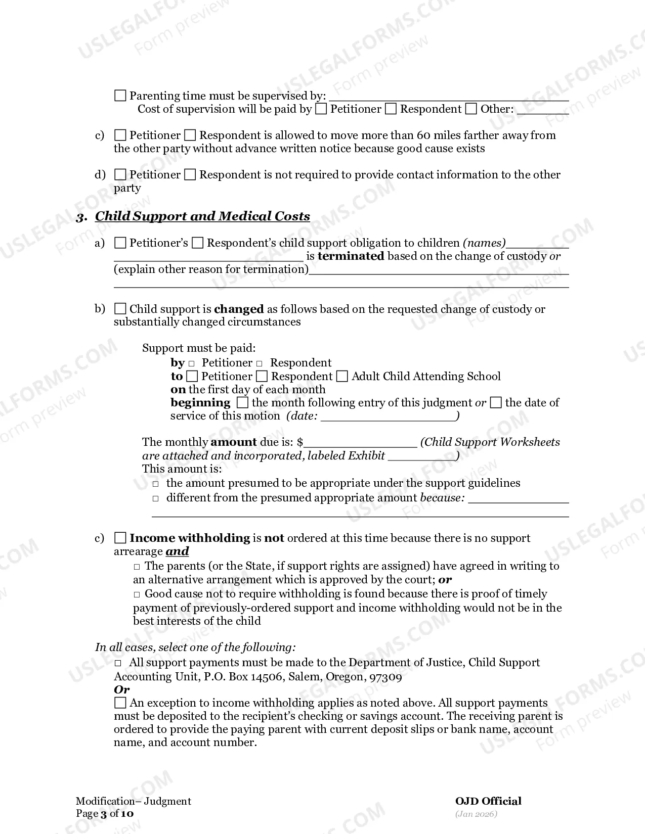 Preview Supplemental Judgment Modifying a Domestic Relations Judgment