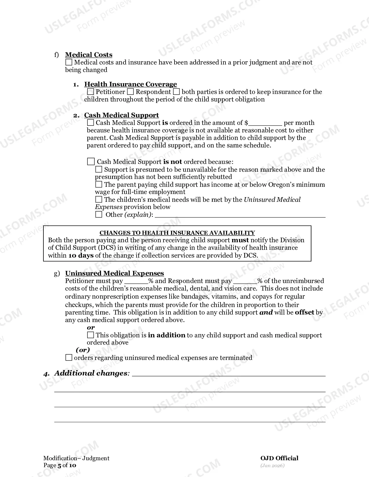 Preview Supplemental Judgment Modifying a Domestic Relations Judgment