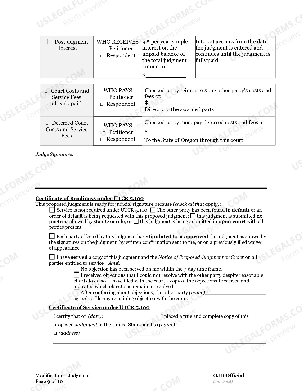 Preview Supplemental Judgment Modifying a Domestic Relations Judgment