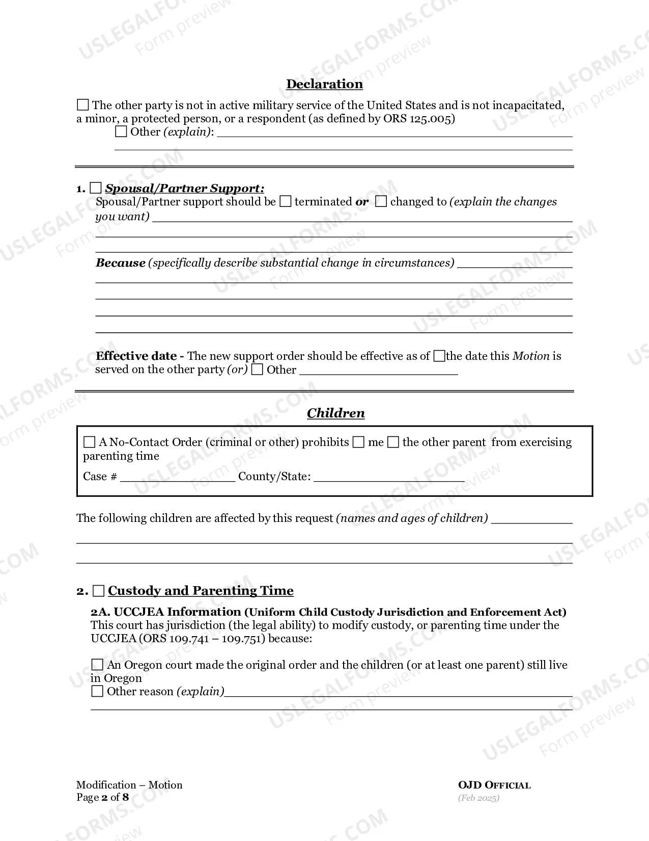 Preview Ex Parte Motion for Order to Show Cause re: Modification of Judgment