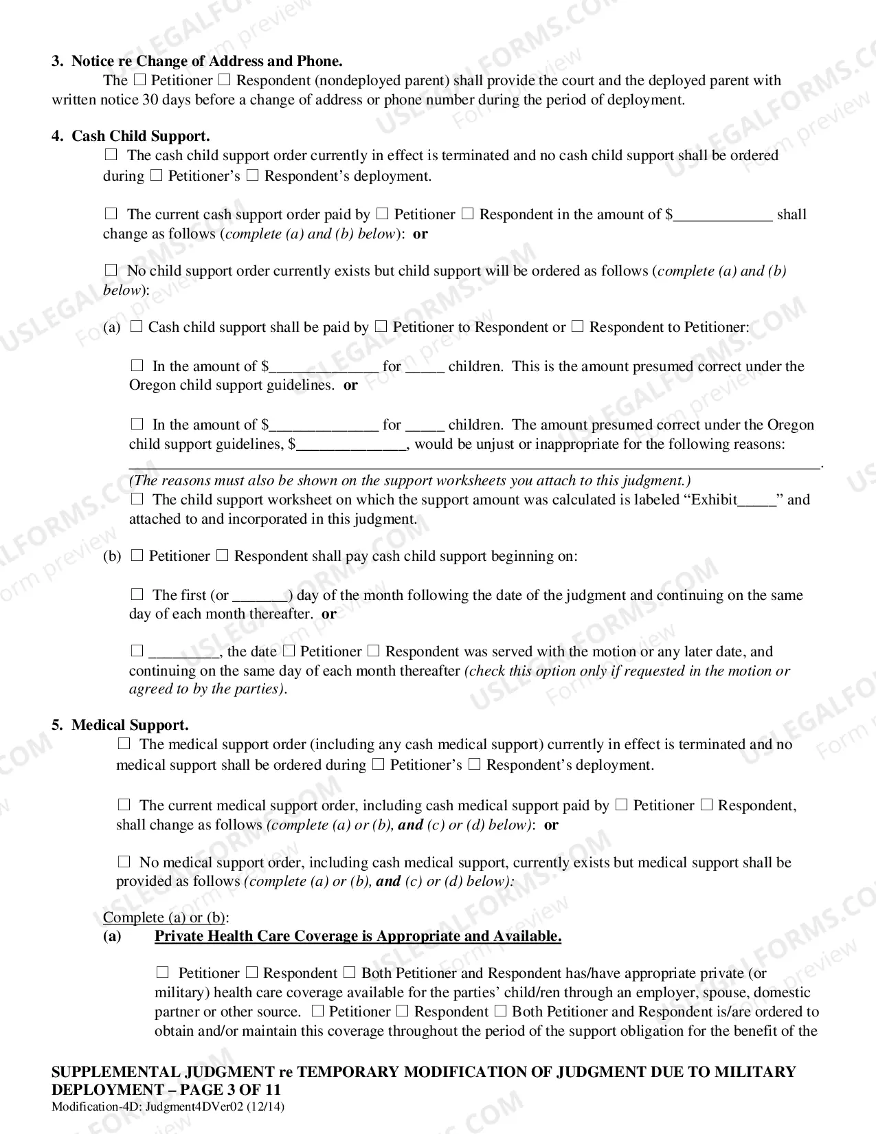 Preview Supplemental Judgment re: Temporary Modification of Judgment re: Custody-Parenting Time/Order re: Jurisdiction?