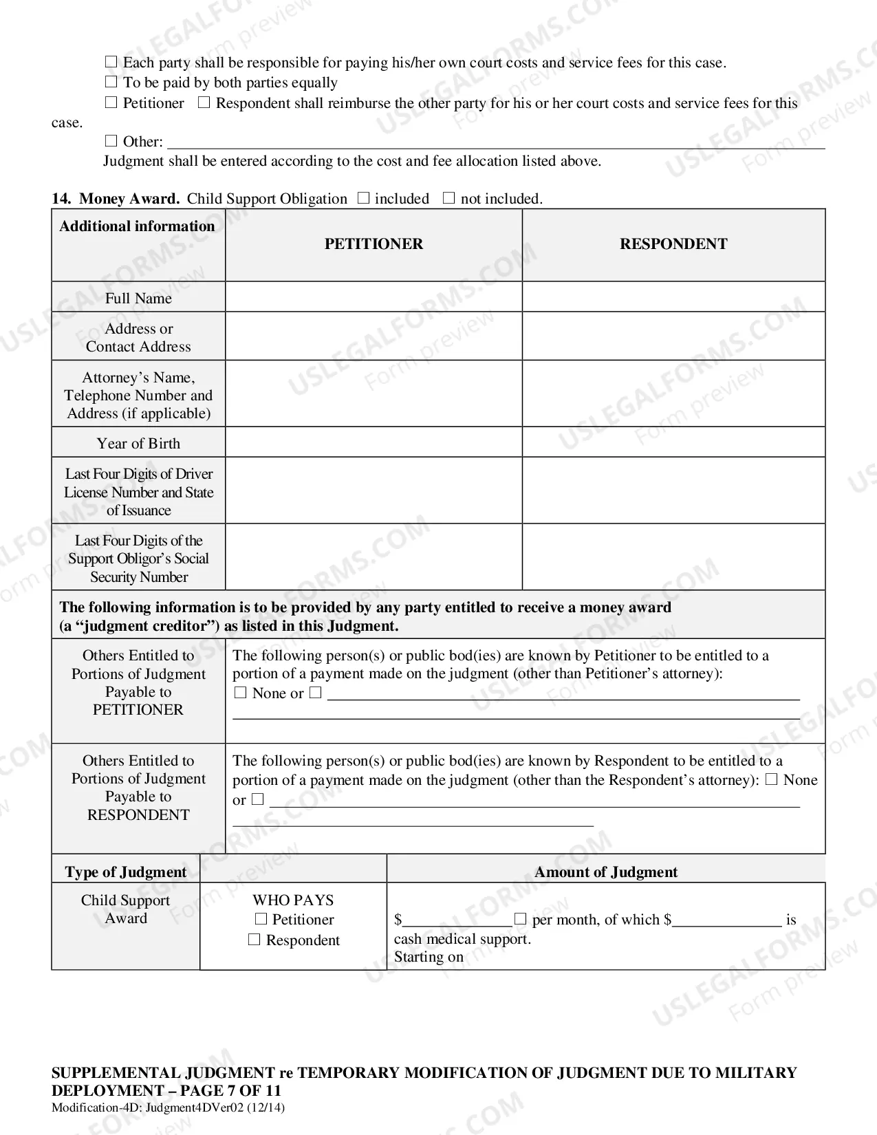 Preview Supplemental Judgment re: Temporary Modification of Judgment re: Custody-Parenting Time/Order re: Jurisdiction?