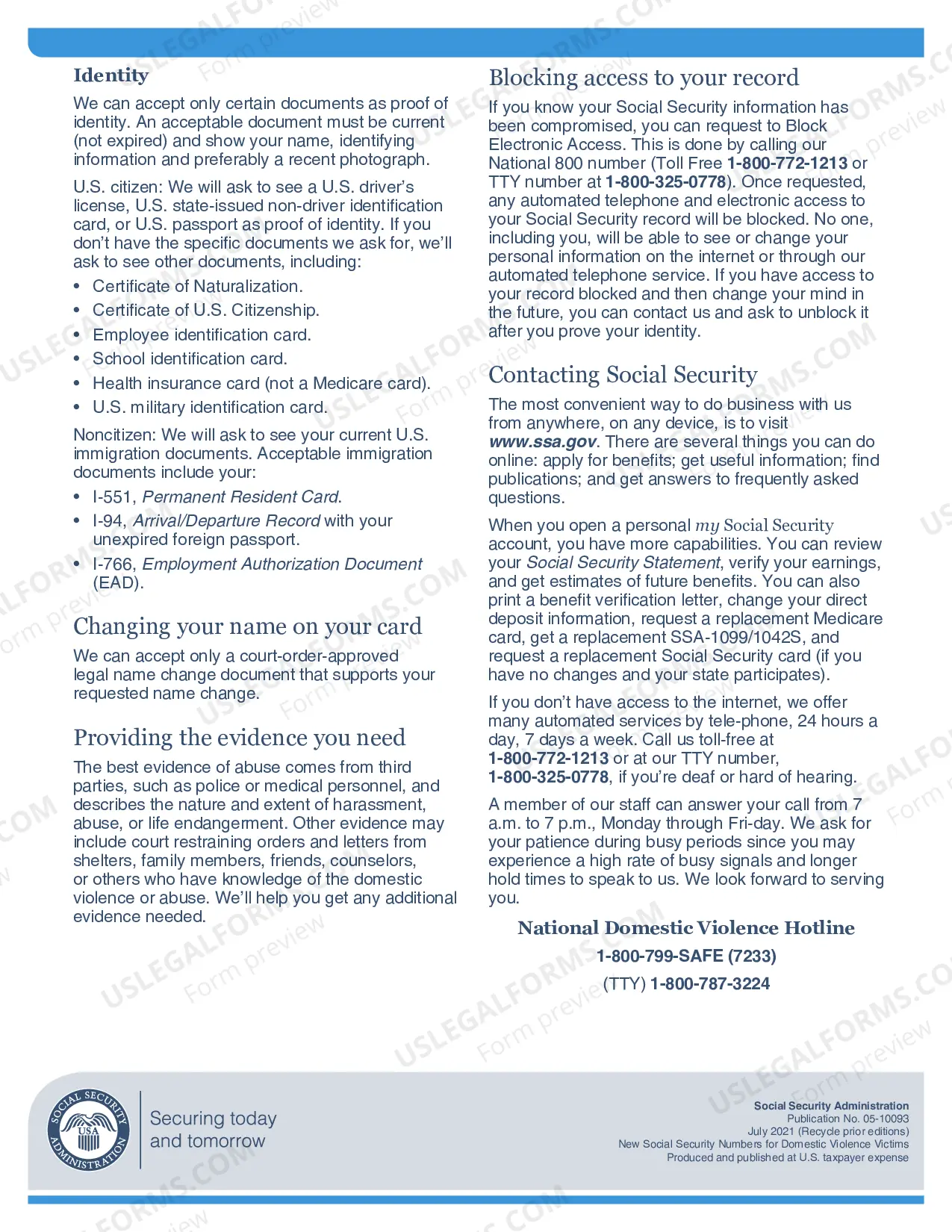 Preview Learn more about changing your social security number