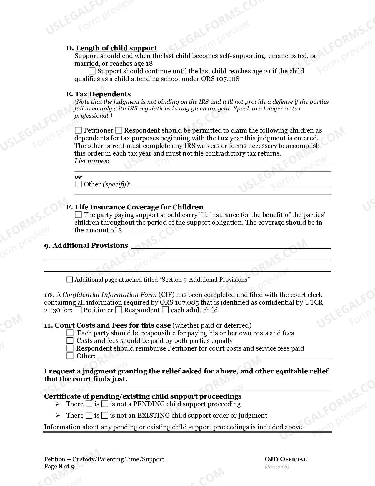 Preview Petition For Custody And Parenting Time (3A)