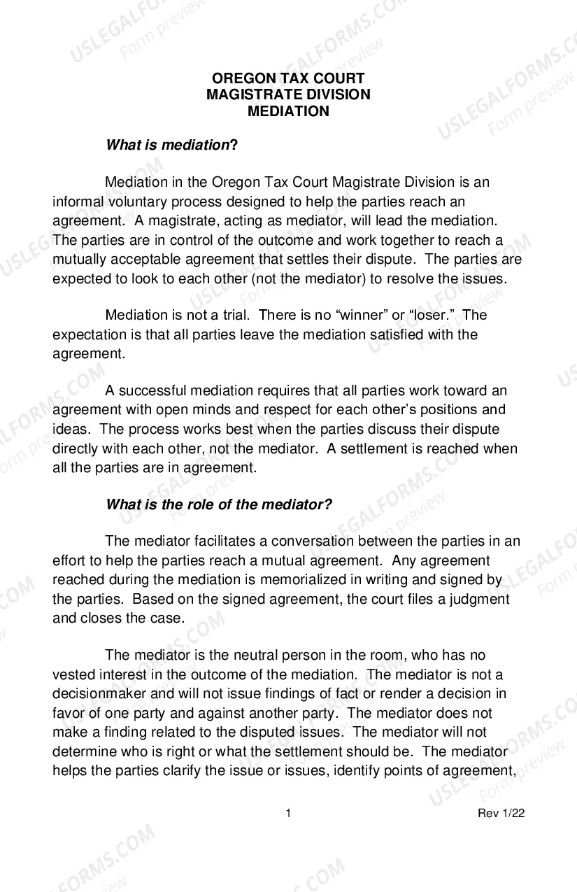 Preview Magistrate Division Mediation Handbook