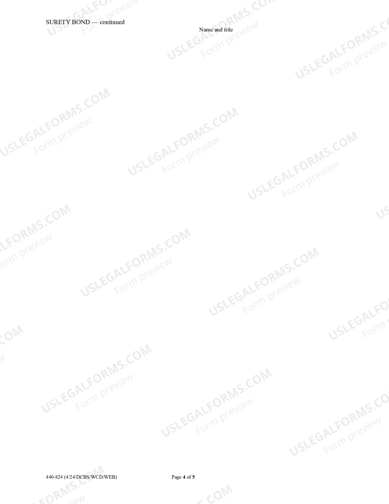 Preview Surety Bond