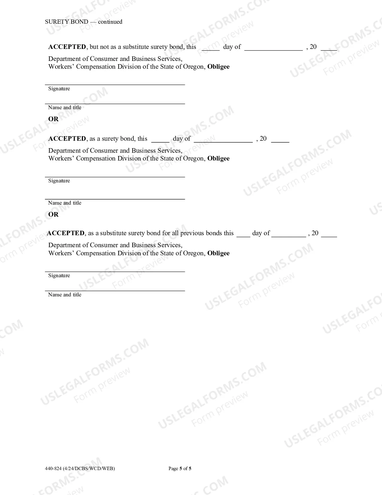 Preview Surety Bond