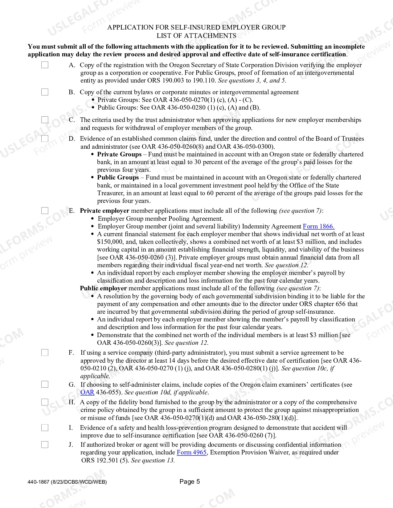 Preview Application for Self-Insured Employer Group